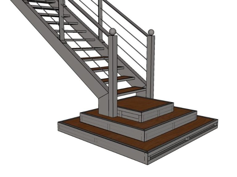 Visuels 3d escalier quart tournant